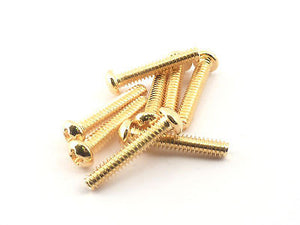 Pickup Mounting Screws Roundhead (Gold)